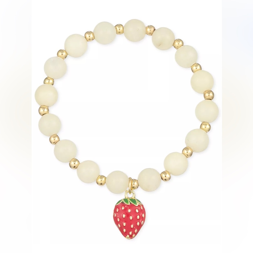 Strawberry Beaded Charm Bracelet/NWT